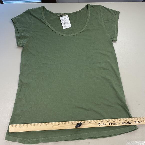 Fresh Produce Top Womens Medium Green Moss Vintage Slub Scoop Neck T Shirt NEW - Picture 7 of 12